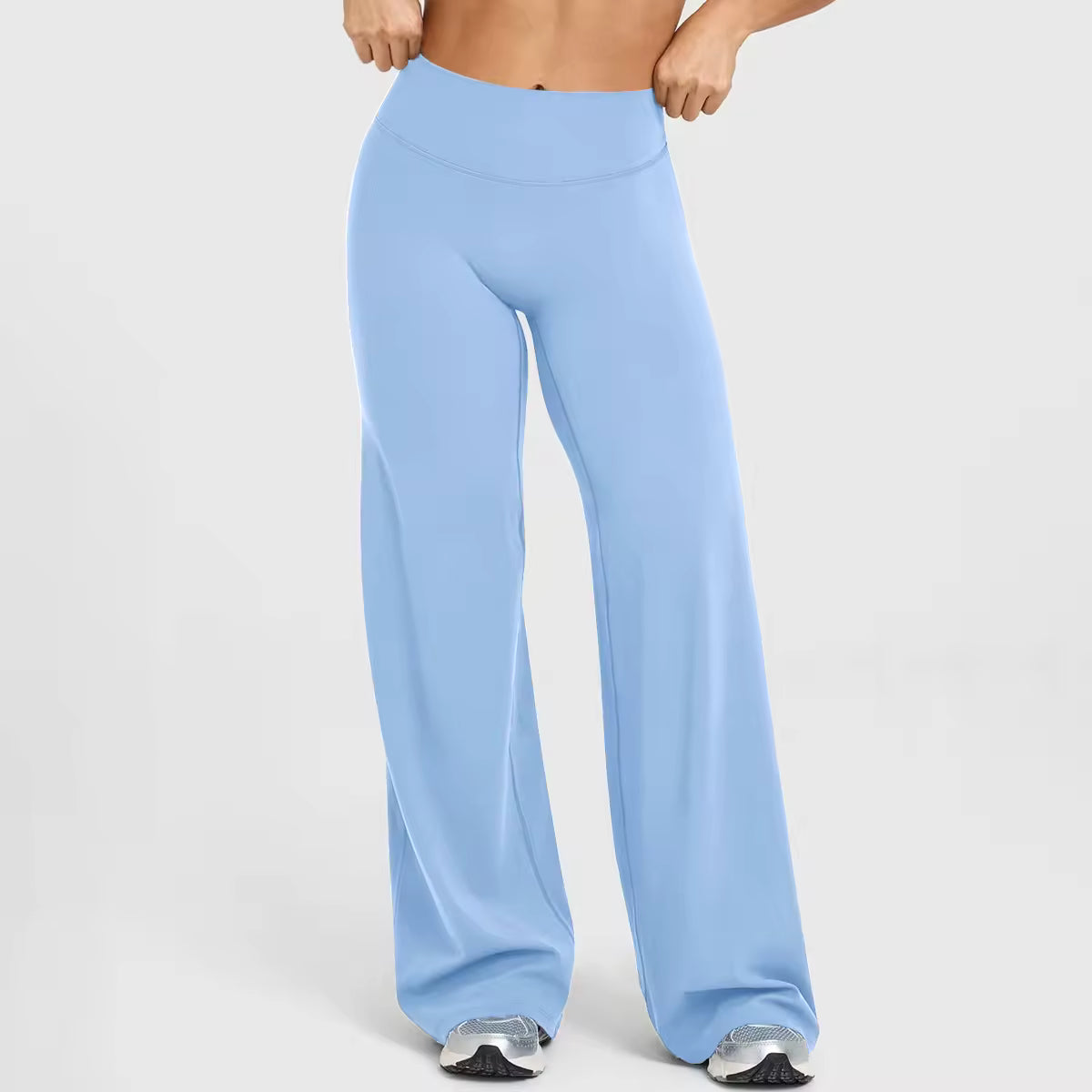 Pantalón Flare Deportivo de Cintura Alta – Tejido Elástico Premium y Efecto Moldeador